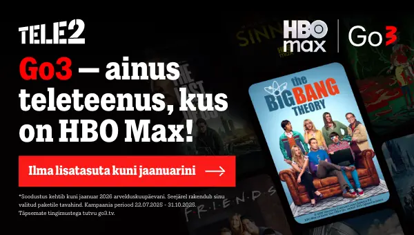 Tele2_go3_hbomax_kampaania_est HBO Max kampaania - HBO Max ilma lisatasuta kuni jaanuarini
